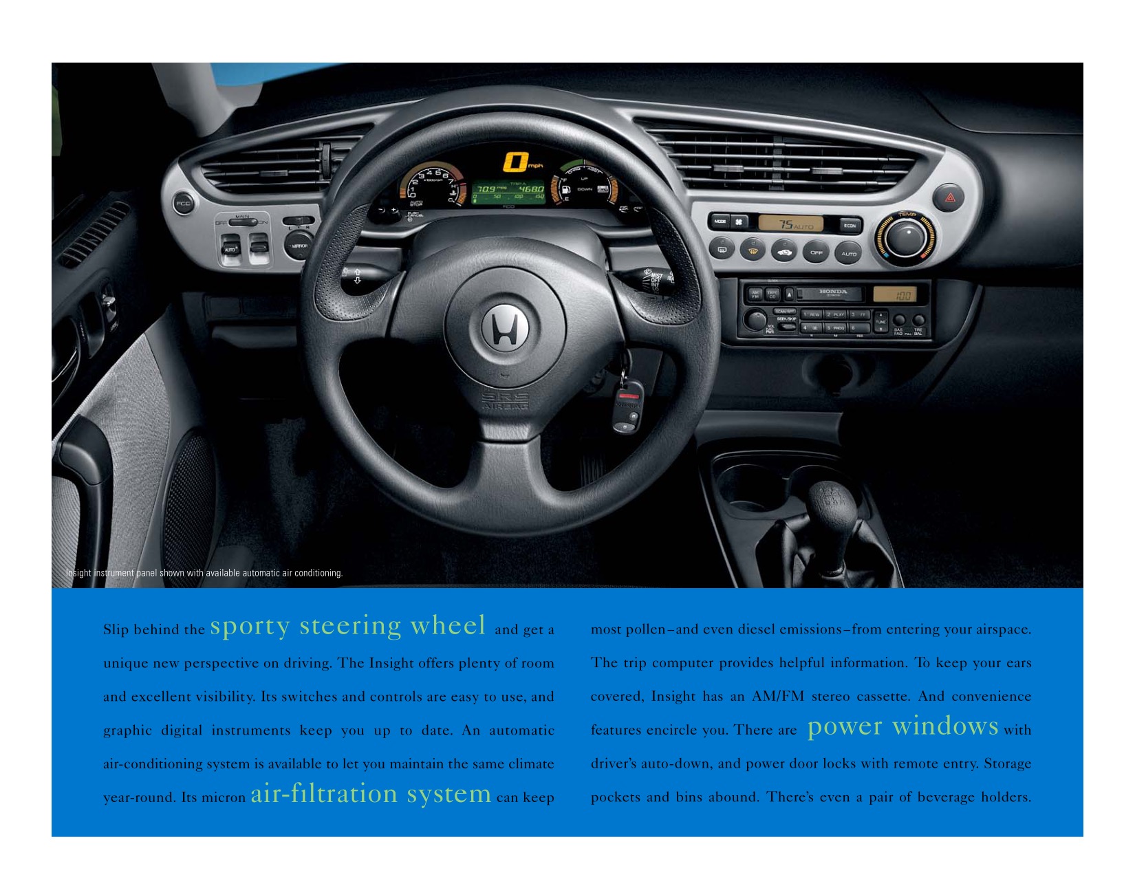 2002 Honda Insight Brochure Page 8